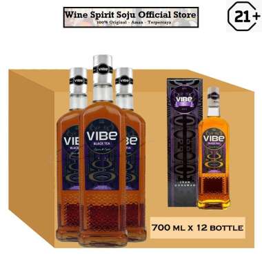 Vibe Black Tea 700ml x 12 botol (Karton) Logistik Delivery (Xtra Bubblewrap)