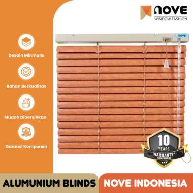 Nove Alumunium Blinds Motive - Tirai Gulung Alumunium - Tirai Minimalis - Tirai Jendela Kayu - Venet