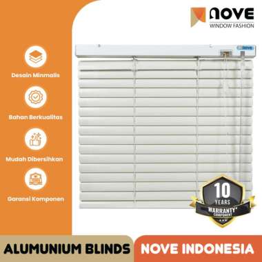 Nove Alumunium Blinds Perforated - Tirai Gulung Alumunium - Tirai Minimalis - Tirai Jendela Kayu - V