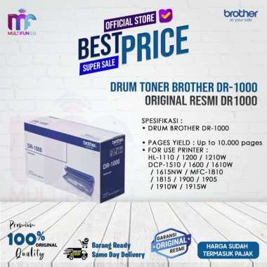 Drum Toner Brother DR-1000 Original Resmi DR1000