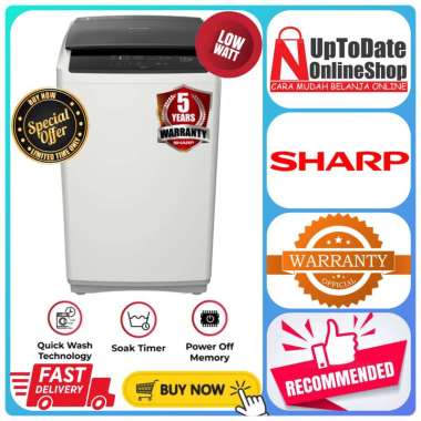 MESIN CUCI SHARP ES-T90MW 90MW EST90MW 2 TABUNG 8KG SUPER AQUAMAGIC SUPER LOW WATT TWIN TUB SHARP 8 