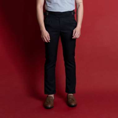 Houseofcuff Celana Panjang Formal Gurkha Pants High Waist Semua Warna XXL Hitam