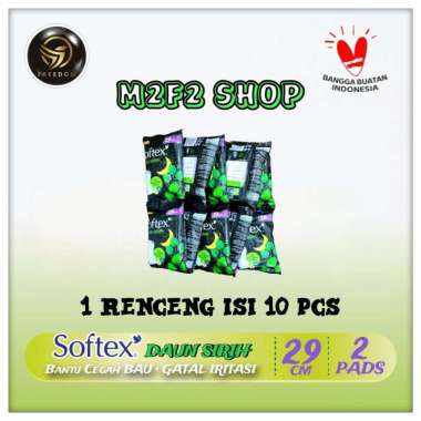 Softex Daun Sirih Pembalut Sachet Isi 2 Pads Wing - 29 cm (Kemasan 1 Renceng)