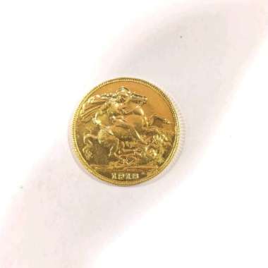 Koin Emas GEORGIVS V D.G.BRITT:OMN:REX F.D.IND:IMP: 1918