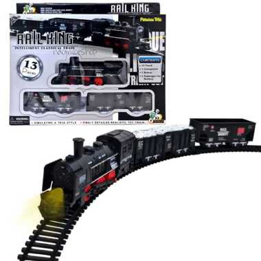 mainan kereta api rel lokomotif rail king railking 13pc gerbong train medium kado anak Hitam
