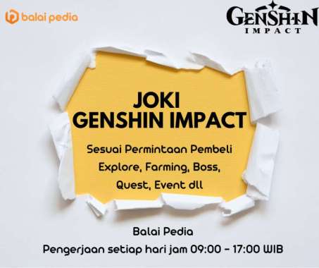 Joki Sesuai Permintaan Genshin Impact Explore, Farming, Boss, Quest, Event dll Geoculus