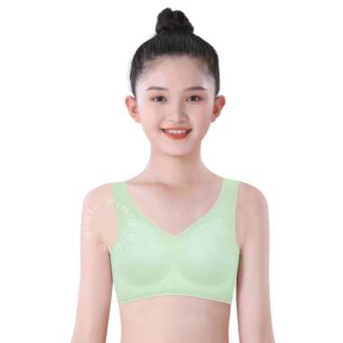 WIMIU BH Miniset Seamless Sport Bra Seamless Bra BH Sport Wanita Bra Wanita Tanpa Kait 100064 Green