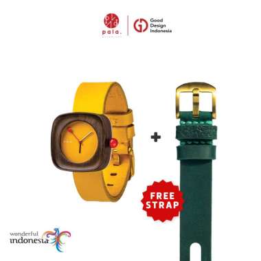 BUNDLING PALA NUSANTARA MINI TARSIUS SPESIAL FREE STRAP JAM TANGAN KAYU UNISEX HIJAU