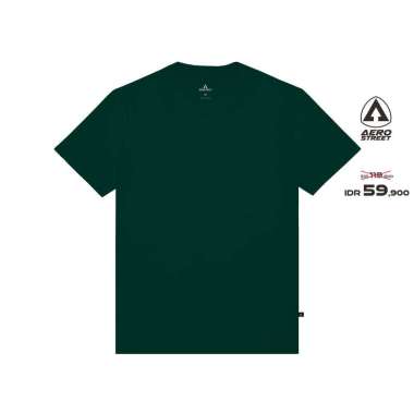 Aerostreet T Shirt Polos Gelap Kaos T-Shirt Tshirt KAAAA Hijau Botol S