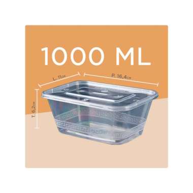 Goto Qlock Food Container Kotak Tempat Box Makanan Thinwall Plastik 1000 ML