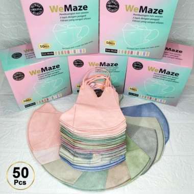 Masker Duckbill 3ply WEMAZE / WE MASK Mix Warna isi 50pcs Facemask Facemask 3ply Putih