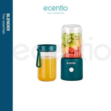 ecentio - Portable Blender Juicer with 2 Glass Bottles 8 Blades