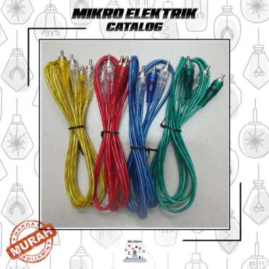 KABEL RCA 1.5 METER KABEL AUDIO 2-1 JACK AUDIO 2 IN 1 PANJANG 1.5 METER MULTI COLOUR