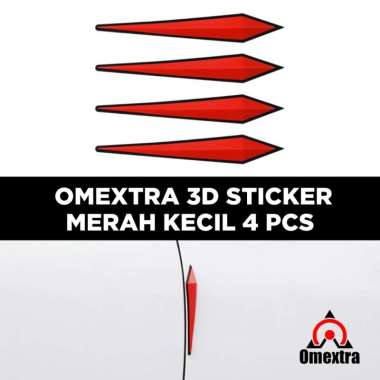 Flexible 3D Sticker Omextra Stiker 3D Lentur Protect Mobil Anti Gores KECIL MERAH
