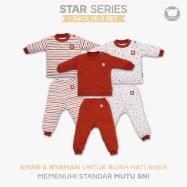 Fluffy Baby Wear Setelan Baju Panjang Size M isi 3 set
