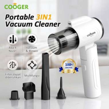 COOGER Folding Vacuum Cleaner White 1 Piece Set