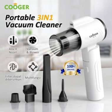 COOGER White 3-in-1 Folding Vacuum Cleaner 1 Piece set