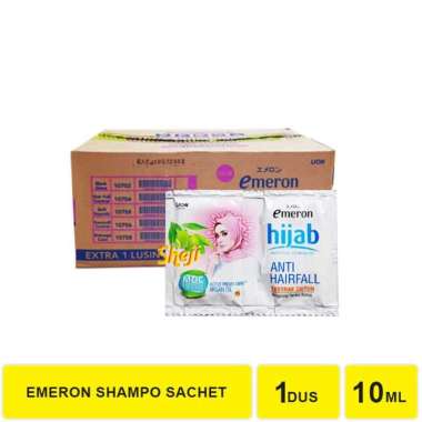 SHAMPO EMERON SACHET 1 DUS ISI 20 + 1 LUSIN EMERON HIJAB MERAH 1 DUS