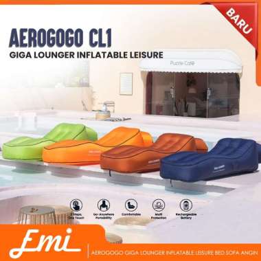 Aerogogo Giga Lounger Inflatable Leisure Bed Sofa Angin Navy