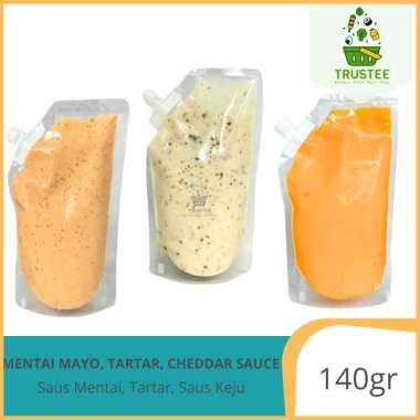 Saus Mentai Mayo Keju Cheddar Cheese Sauce mentaiko mayonaise Halal Saus Mentai 140gr