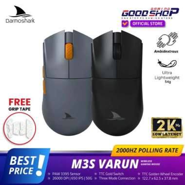 Darmoshark Varun M3s - Gaming Mouse HITAM