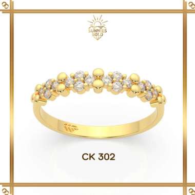 CINCIN EMAS WANITA KADAR 300 (6K) DAN KADAR 375 (8K) CINCIN FASHION SIMPLE CK 302 KADAR 375