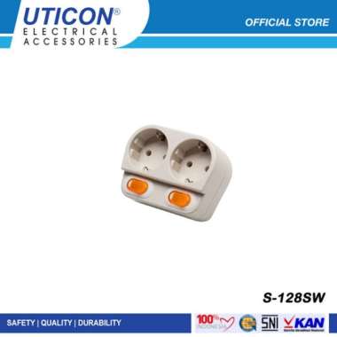 Uticon S-128SW (B) Stop Kontak Arde 2 LB
