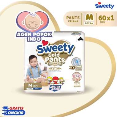 SWEETY Gold Pants M 60 | Popok Celana Bayi Sweety M60