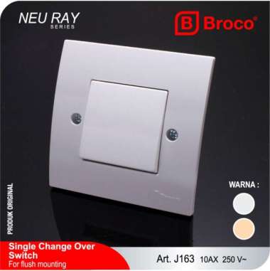 Broco J163-55 (B) Single Change Over Switch Neu Ray White