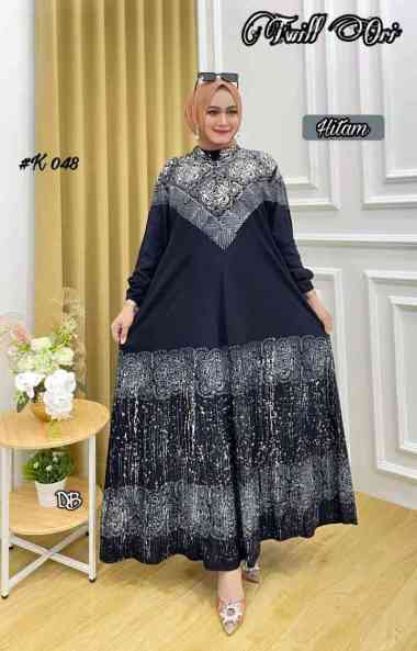 Gamis twill Batik cap malaman// gamis lengan kerut busui //Matt rayon twill super adem ld 110 Gamis 