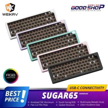 Sugar65 65% Gasket Aluminum Mechanical Keyboard Barebone Tosca