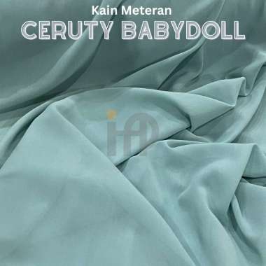 Kain Ceruty Babydoll Meteran Premium Coklat Pramuka