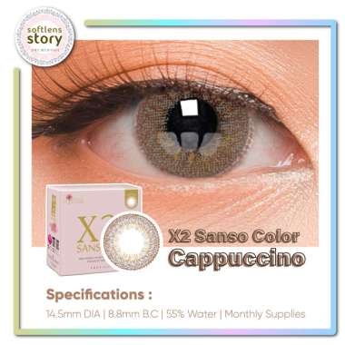 X2 Sanso Color Cappucino Softlens Bulanan -2.75