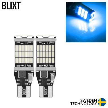 BLIXT LAMPU LED MUNDUR T15 T10 W16W CANbus 45 SUPER BRIGHT ERROR FREE 1 PASANG BLISTER PACK ISI 2 SE