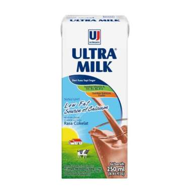 Promo Harga Ultra Milk Susu UHT Low Fat Coklat 250 ml - Blibli