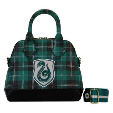 Loungefly WB Harry Potter Slytherin Patch Varsity Plaid Crossbody