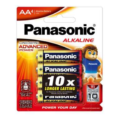 Panasonic Baterai AA Alkaline 4Pcs Battery Alkaline Size A2