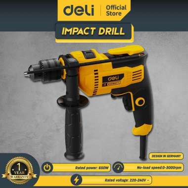 Mesin Bor Listrik Impact Drill Deli 13 MM 650 Watt EDL-CZ13-E5-G