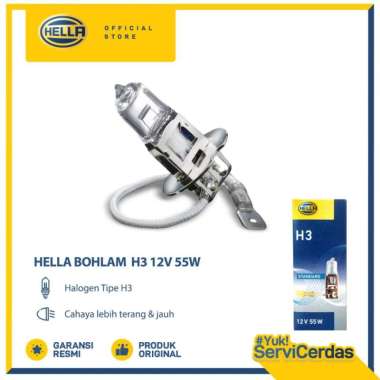 Lampu Mobil HELLA halogen 12V/24V Bohlam Mobil H3 12V 55W