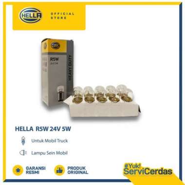 Lampu Mobil HELLA Bohlam Kecil 12V/24V Bohlam Mobil R5W 24V 5W K1