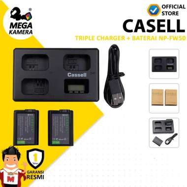 Megakamera - Casell Fw50 Battery and Charger Camera for Sony Mirrorless Camera A7 II A6000 A6300 A65