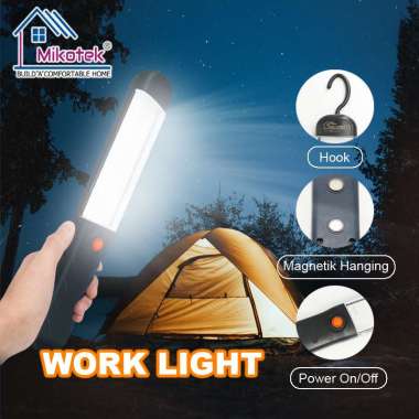 Mikotek Lampu Led Emergency Lampu Kerja Emergency 20 Watt USB Charger