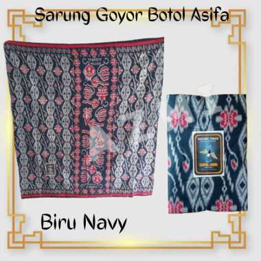 Sarung Goyor Pria Sarung Goyor Printing Super Goyor Asli Botol Asifa Biru Navy