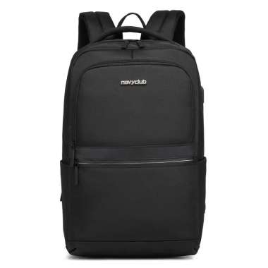 Navy Club Tas Ransel Laptop FGAA - Backpack Daypack Up to 14 Inch Tas Pria Wanita Black