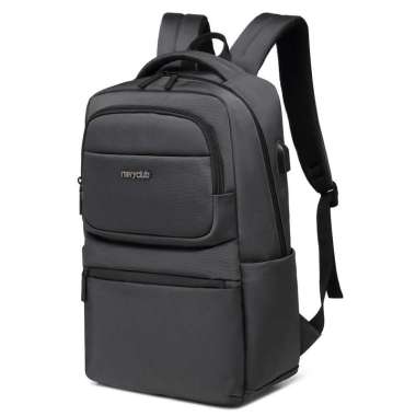Navy Club Tas Ransel Laptop FGAB - Backpack Daypack Up to 14 Inch Tas Pria Wanita Grey