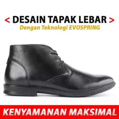 OM15 SEPATU PRIA BOOT OBERMAIN ORIGINAL FORMAL KULIT HITAM