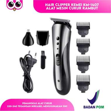 HAIR CLIPPER KEMEI KM-1407 ALAT MESIN CUKUR RAMBUT CUKURAN PORTABLE ELEKTRIK SHAVER