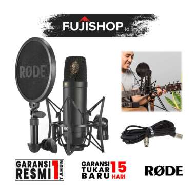 FUJISHOPid Rode NT1 Kit 1-inch Cardioid Condenser Mic Black