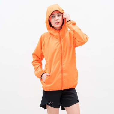 Flexzone Jaket Windbreaker Hoodie Wanita Winder series FJS-505 S Orange