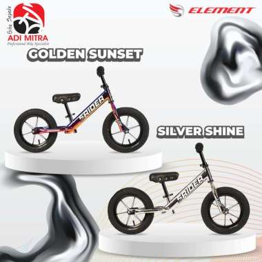 Element RMB Pushbike 3.0 Air 5Rider Chrome Edition Balance Bike Silver Shine